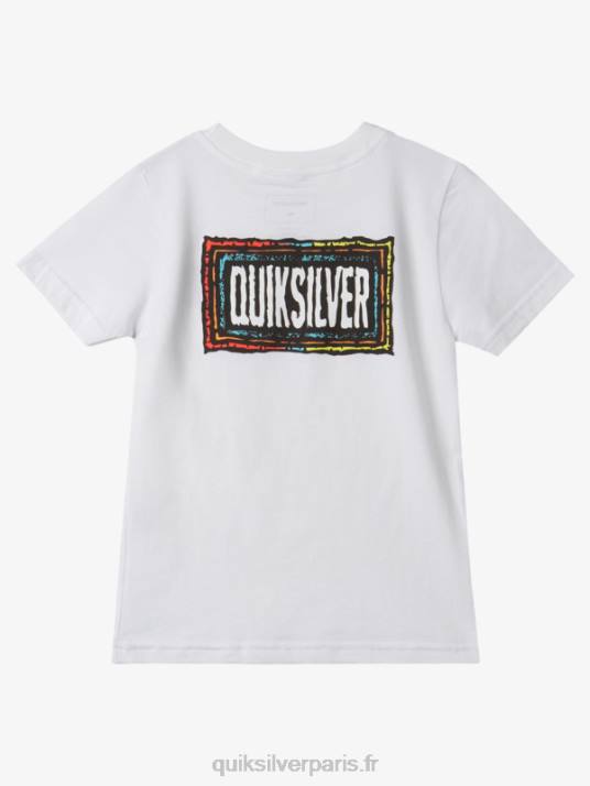garçons Quiksilver t-shirt 2-7 battre en écho D6PT1946 blanc