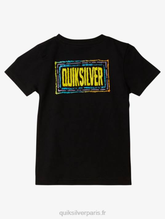 garçons Quiksilver t-shirt 2-7 battre en écho D6PT1947 noir