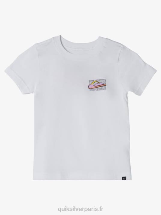 garçons Quiksilver t-shirt 2-7 dégradé rétro D6PT2145 blanc