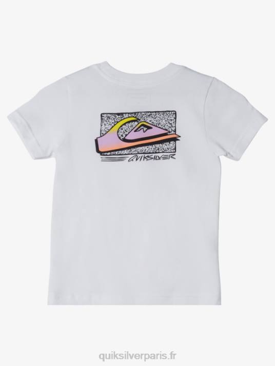 garçons Quiksilver t-shirt 2-7 dégradé rétro D6PT2145 blanc