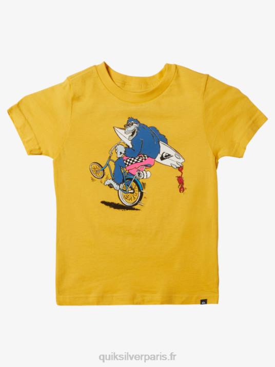 garçons Quiksilver t-shirt 2-7 roues D6PT1971 jaune jaune