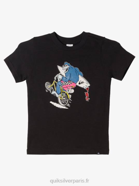 garçons Quiksilver t-shirt 2-7 roues D6PT1972 noir