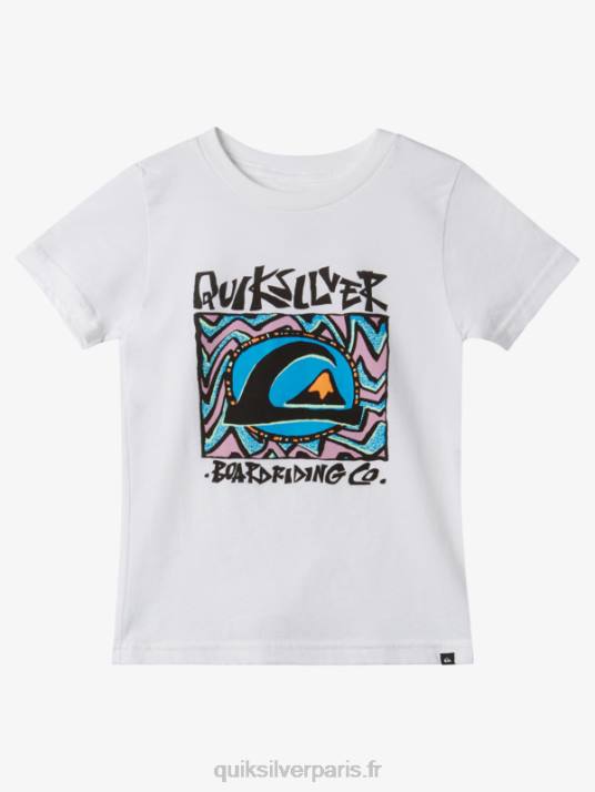 garçons Quiksilver t-shirt 2-7 soleil de minuit D6PT1965 blanc