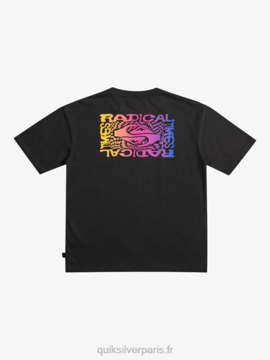garçons Quiksilver t-shirt drapeau radical 8-16 D6PT1966 noir