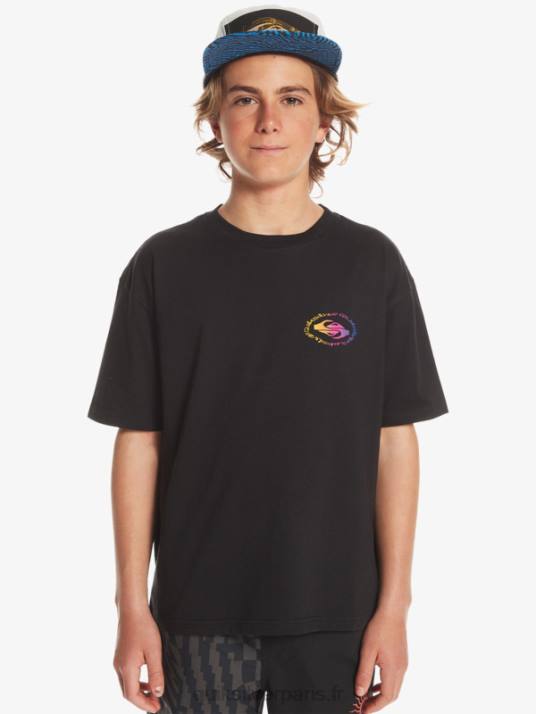 garçons Quiksilver t-shirt drapeau radical 8-16 D6PT1966 noir