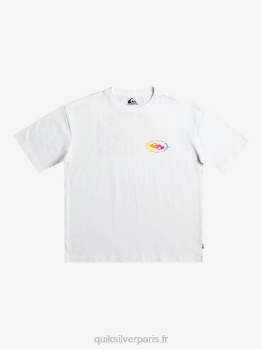 garçons Quiksilver t-shirt drapeau radical 8-16 D6PT1967 blanc