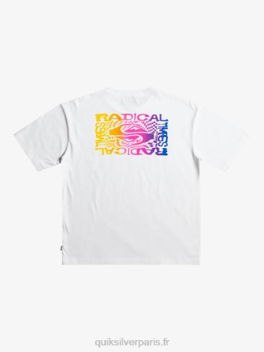 garçons Quiksilver t-shirt drapeau radical 8-16 D6PT1967 blanc