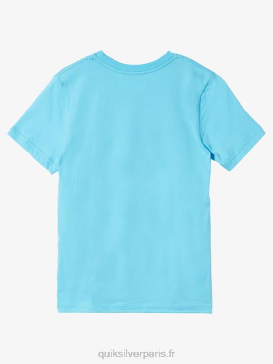 garçons Quiksilver t-shirt à logo 8-16 D6PT1962 bleu rivière