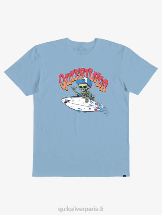 garçons Quiksilver t-shirt équipe du vendredi 2-7 D6PT2233 bleu ciel