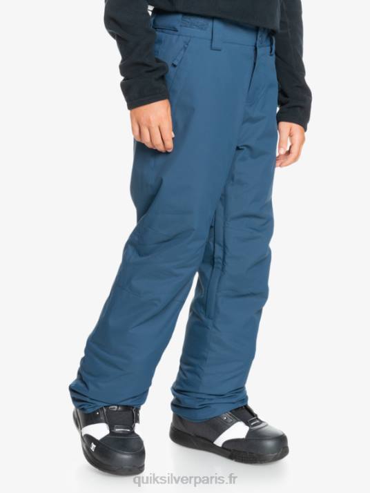 garçons Quiksilver 8-16 Estate pantalon de neige isolé bleu 8-16 D6PT2292 insigne bleu