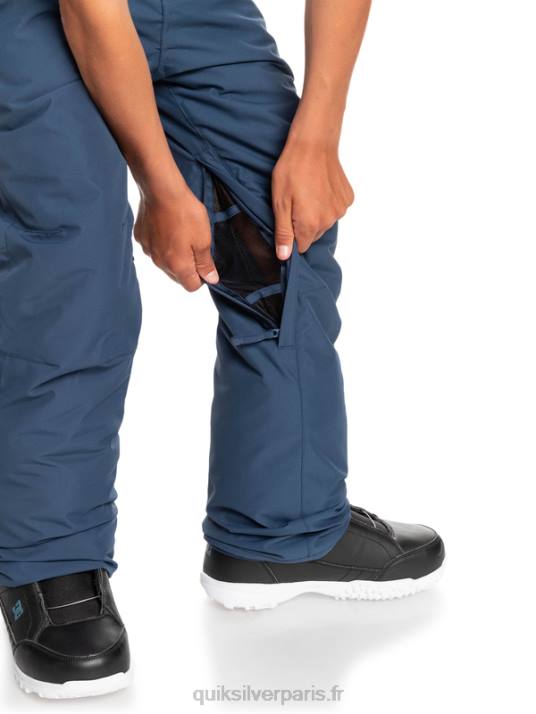 garçons Quiksilver 8-16 Estate pantalon de neige isolé bleu 8-16 D6PT2292 insigne bleu