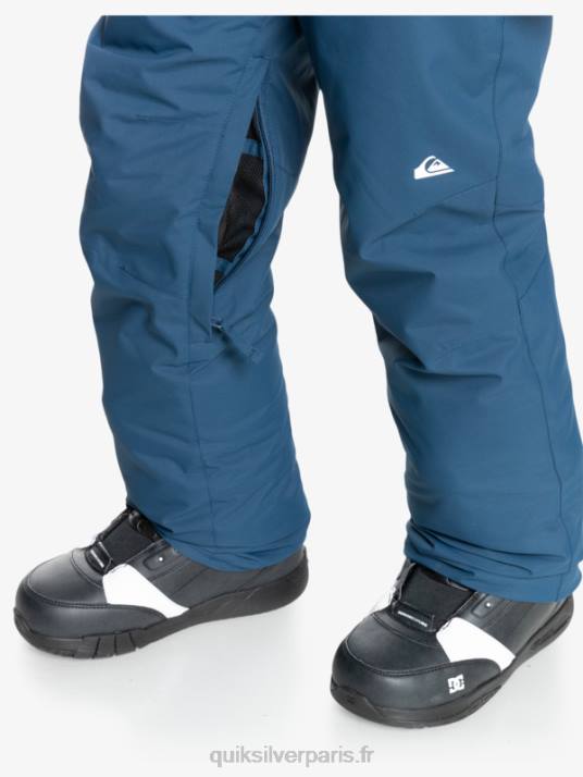garçons Quiksilver 8-16 Estate pantalon de neige isolé bleu 8-16 D6PT2292 insigne bleu