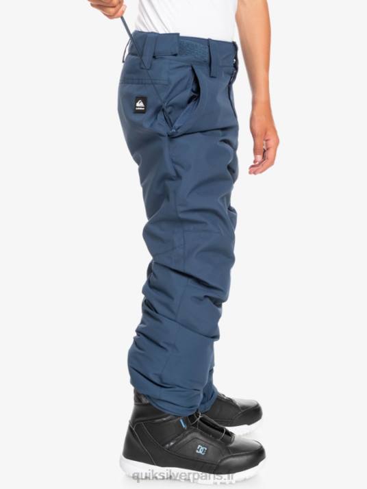 garçons Quiksilver 8-16 Estate pantalon de neige isolé bleu 8-16 D6PT2292 insigne bleu