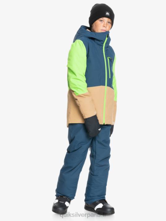 garçons Quiksilver 8-16 Estate pantalon de neige isolé bleu 8-16 D6PT2292 insigne bleu