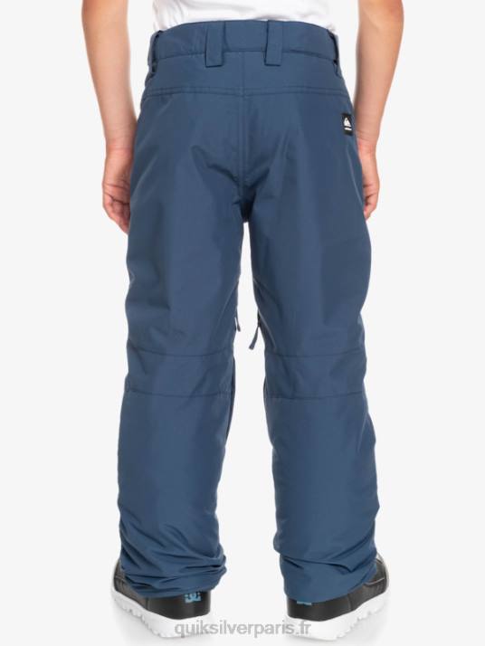 garçons Quiksilver 8-16 Estate pantalon de neige isolé bleu 8-16 D6PT2292 insigne bleu