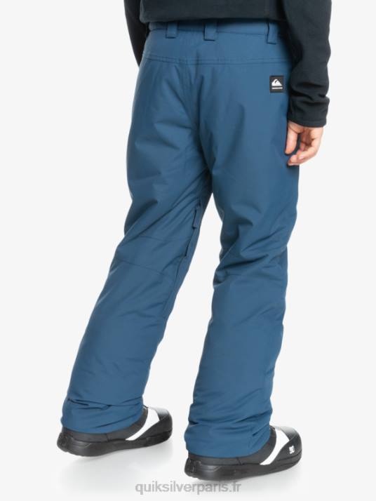 garçons Quiksilver 8-16 Estate pantalon de neige isolé bleu 8-16 D6PT2292 insigne bleu