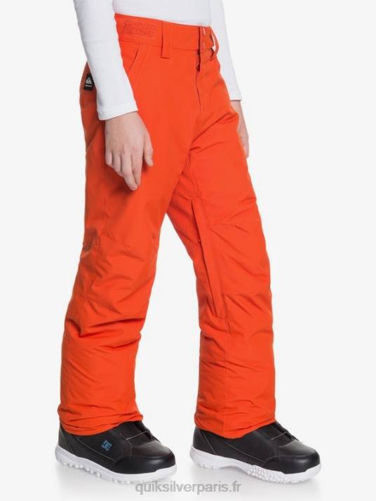 garçons Quiksilver 8-16 Estate pantalon de neige isolé orange 8-16 D6PT2291 purée de potiron