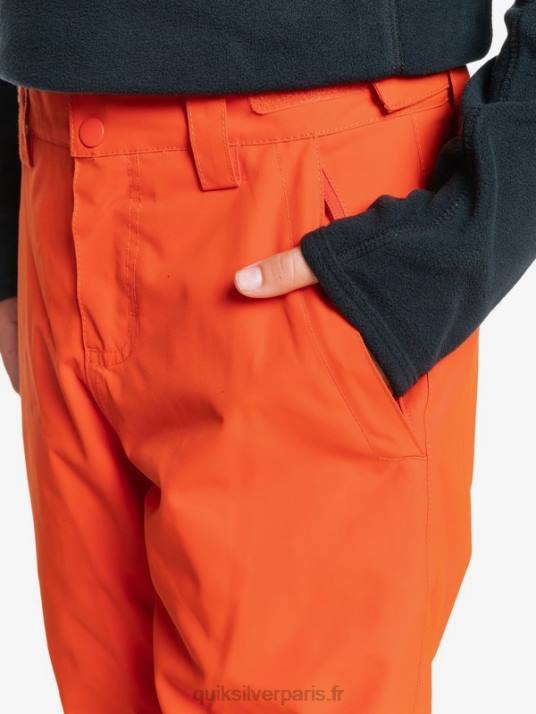 garçons Quiksilver 8-16 Estate pantalon de neige isolé orange 8-16 D6PT2291 purée de potiron