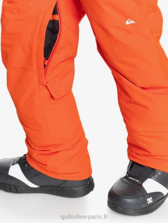 garçons Quiksilver 8-16 Estate pantalon de neige isolé orange 8-16 D6PT2291 purée de potiron