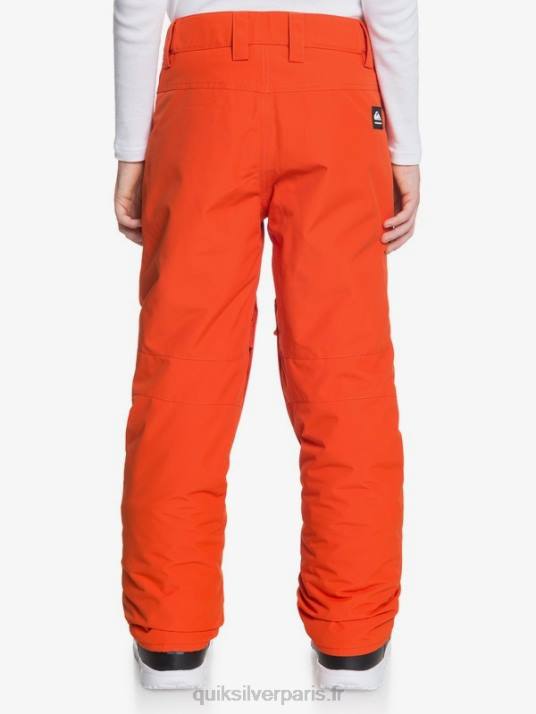 garçons Quiksilver 8-16 Estate pantalon de neige isolé orange 8-16 D6PT2291 purée de potiron