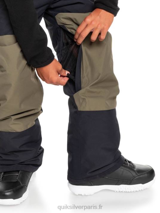 garçons Quiksilver 8-16 pantalon à bavette isolé pour neige mash up D6PT2318 vrai noir
