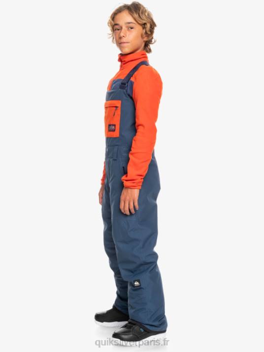 garçons Quiksilver 8-16 pantalon à bavette isolé pour neige mash up D6PT2319 insigne bleu