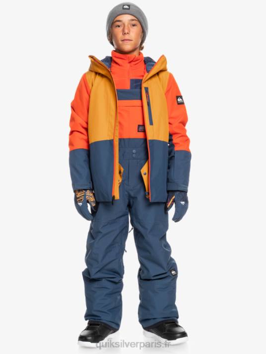garçons Quiksilver 8-16 pantalon à bavette isolé pour neige mash up D6PT2319 insigne bleu