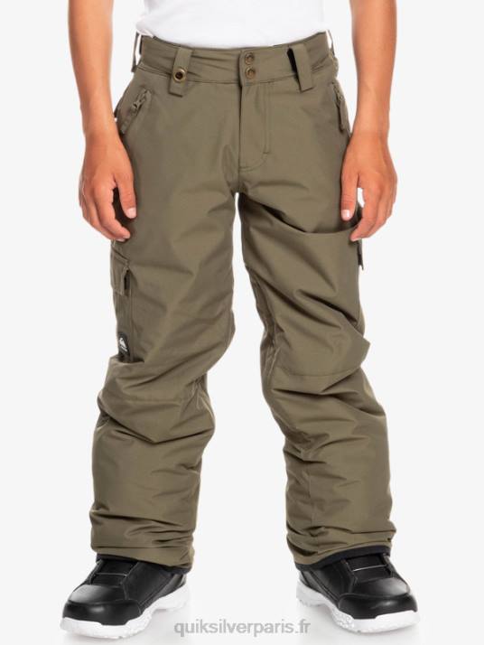 garçons Quiksilver 8-16 pantalons de neige porter D6PT2259 feuille de vigne