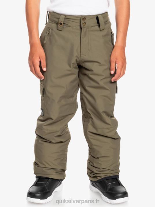 garçons Quiksilver 8-16 pantalons de neige porter D6PT2259 feuille de vigne