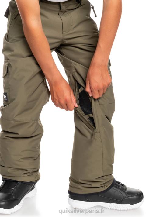 garçons Quiksilver 8-16 pantalons de neige porter D6PT2259 feuille de vigne