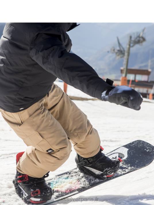 garçons Quiksilver Pantalon de neige kaki isolé 8-16 porter D6PT2260 tanin