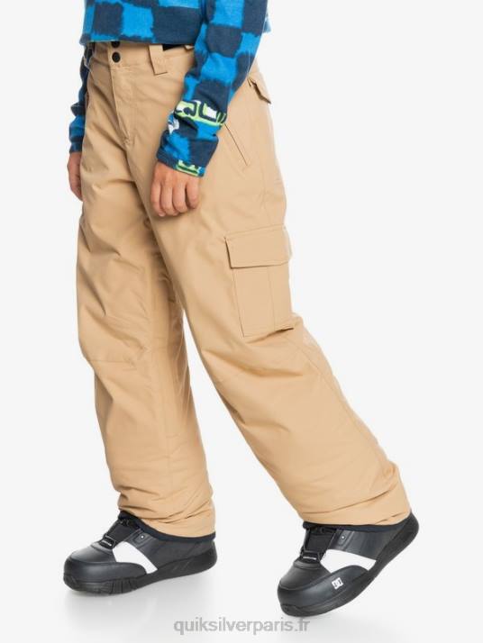 garçons Quiksilver Pantalon de neige kaki isolé 8-16 porter D6PT2260 tanin