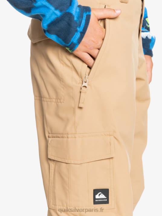 garçons Quiksilver Pantalon de neige kaki isolé 8-16 porter D6PT2260 tanin
