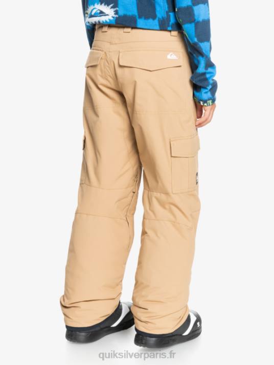 garçons Quiksilver Pantalon de neige kaki isolé 8-16 porter D6PT2260 tanin