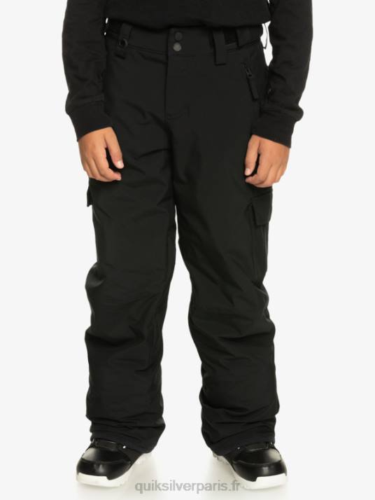 garçons Quiksilver Pantalon de neige noir isolé 8-16 porter D6PT2258 vrai noir