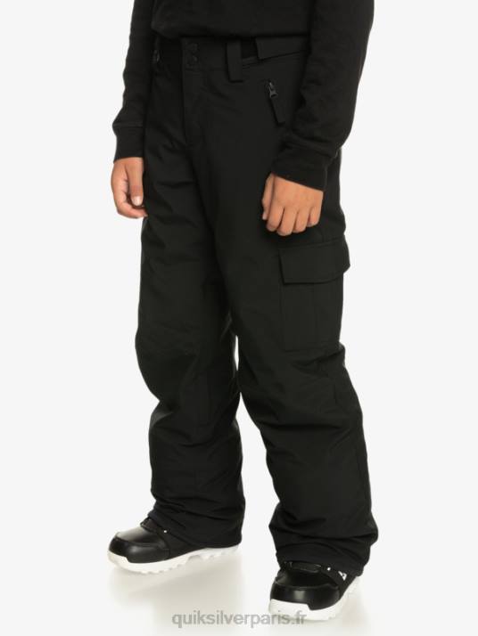 garçons Quiksilver Pantalon de neige noir isolé 8-16 porter D6PT2258 vrai noir