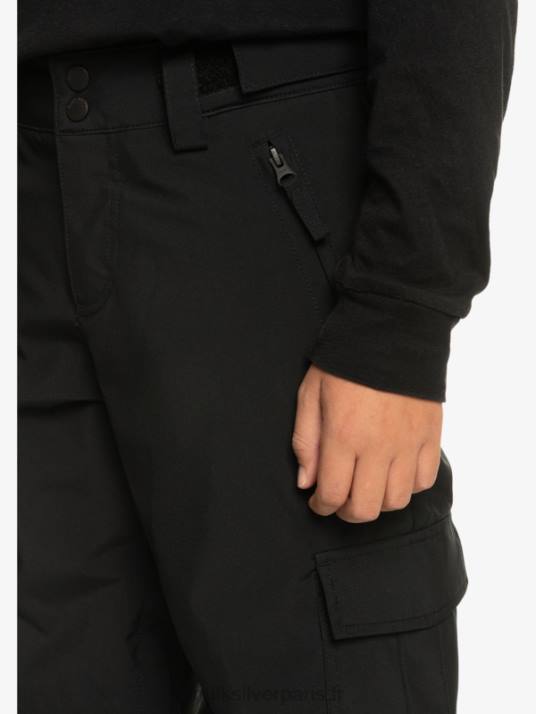 garçons Quiksilver Pantalon de neige noir isolé 8-16 porter D6PT2258 vrai noir