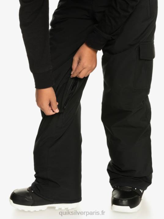 garçons Quiksilver Pantalon de neige noir isolé 8-16 porter D6PT2258 vrai noir