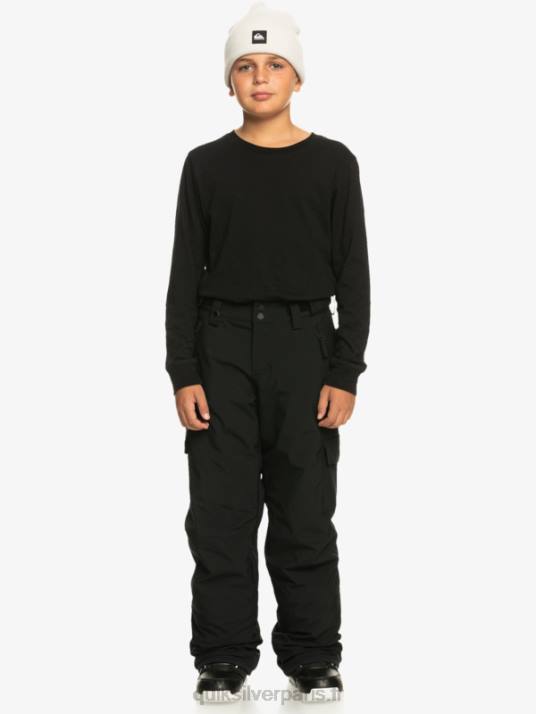 garçons Quiksilver Pantalon de neige noir isolé 8-16 porter D6PT2258 vrai noir