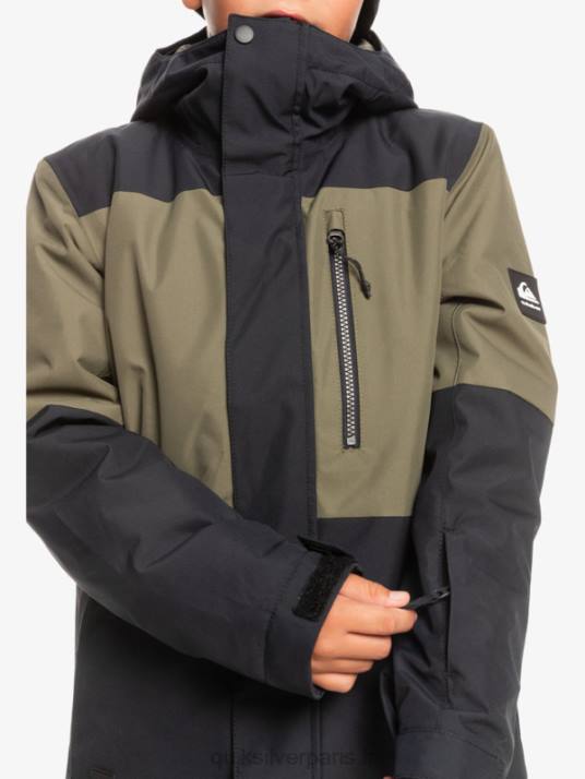 garçons Quiksilver Veste de snow technique 8-16 mission block D6PT2337 vrai noir