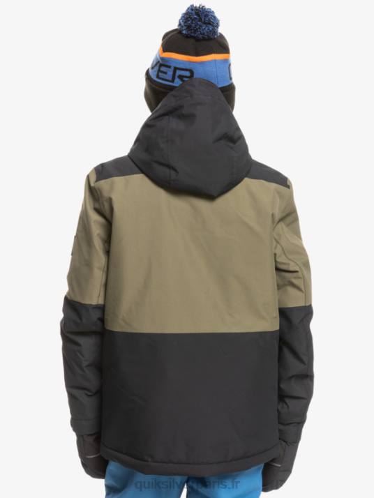 garçons Quiksilver Veste de snow technique 8-16 mission block D6PT2337 vrai noir