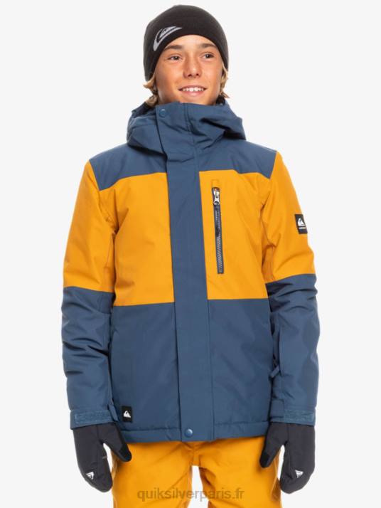 garçons Quiksilver Veste de snow technique 8-16 mission block D6PT2338 insigne bleu