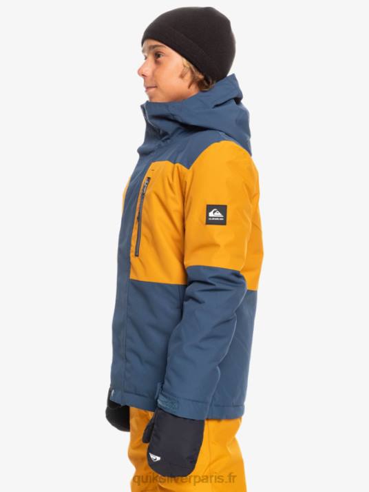 garçons Quiksilver Veste de snow technique 8-16 mission block D6PT2338 insigne bleu