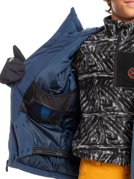 garçons Quiksilver Veste de snow technique 8-16 mission block D6PT2338 insigne bleu