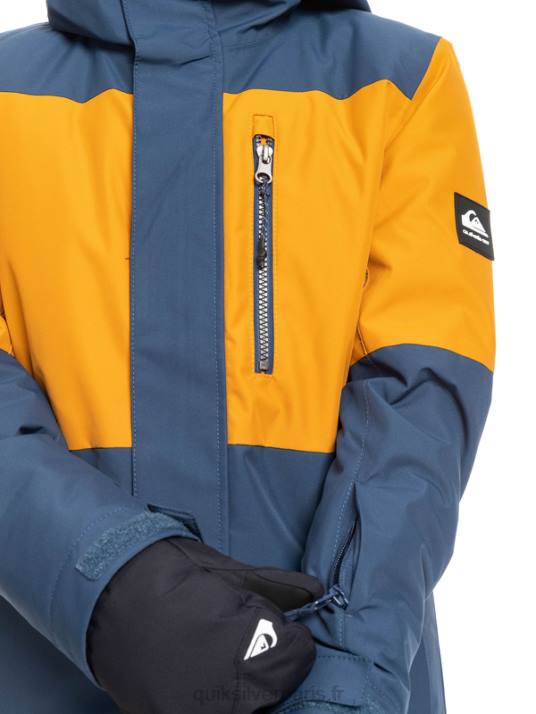 garçons Quiksilver Veste de snow technique 8-16 mission block D6PT2338 insigne bleu