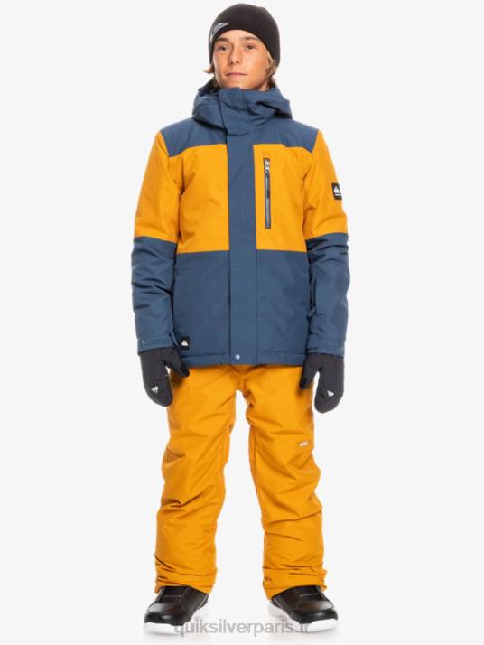 garçons Quiksilver Veste de snow technique 8-16 mission block D6PT2338 insigne bleu