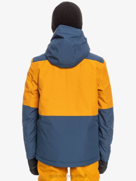 garçons Quiksilver Veste de snow technique 8-16 mission block D6PT2338 insigne bleu