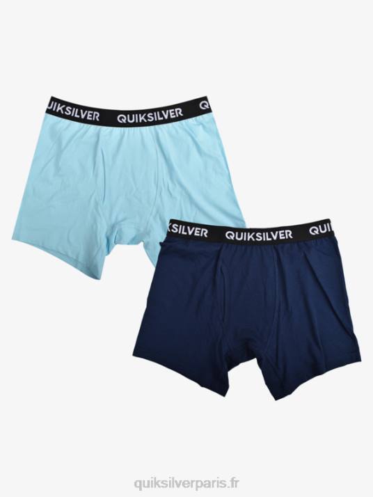 Hommes Quiksilver lot de 2 boxers super doux core D6PT1824 bleu clair