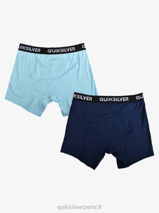 Hommes Quiksilver lot de 2 boxers super doux core D6PT1824 bleu clair