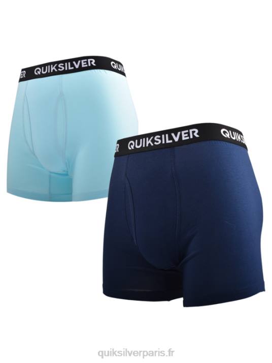 Hommes Quiksilver lot de 2 boxers super doux core D6PT1824 bleu clair